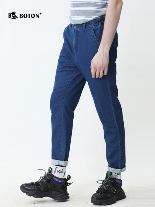 波顿春夏薄款弹力修身直筒高端牛仔裤男士冰爽高端品牌裤子ME683220 商品图2