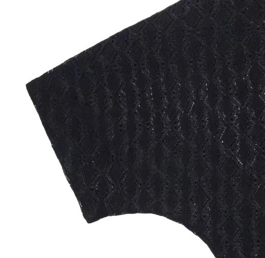 T1186新款黑色高领镂空男士短袖百搭潮流宽松上衣时尚休闲复古T恤 商品图3