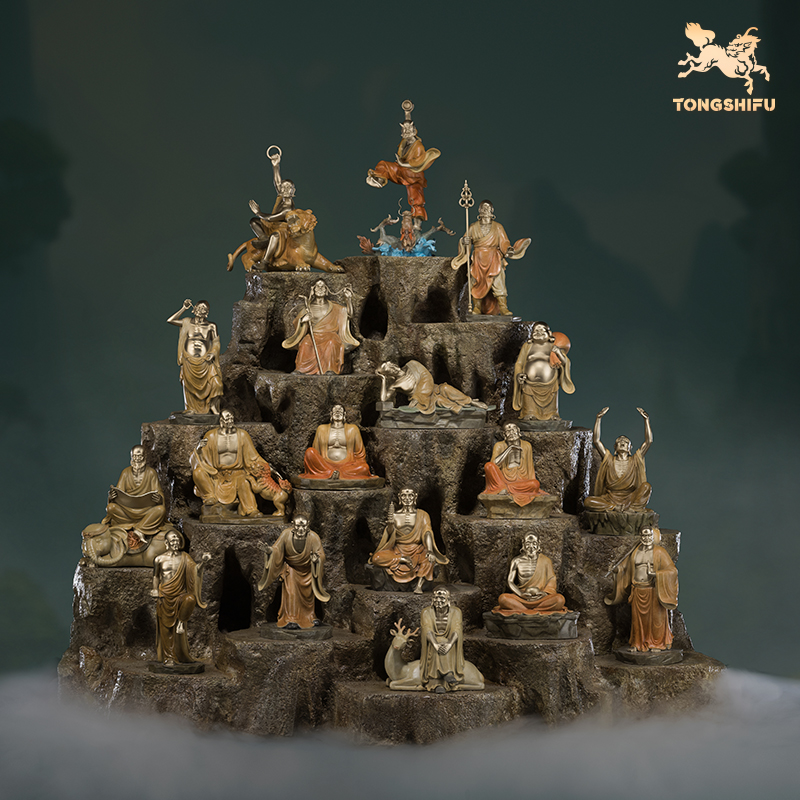 铜师傅 正版授权《少林联名十八罗汉（小号）》佛像客厅家居摆件