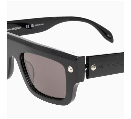ALEXANDER MCQUEEN 黑色女士圆形太阳镜 商品图2