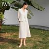 IWY/气质设计感盘扣西装套裙女夏薄款短款西服百褶裙珠宝设计师工作服C14240+S14265 商品缩略图6