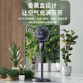 【香！香！可以吹出香味儿的风扇！】2024新款香薰设计电风扇！智能遥控！台立两用！超远强劲风力！快速聚风！三挡触控调节！带香薰盒！-24XHFS01