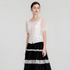 司歌蕾丝方领短袖收腰上衣T891088X 商品缩略图0