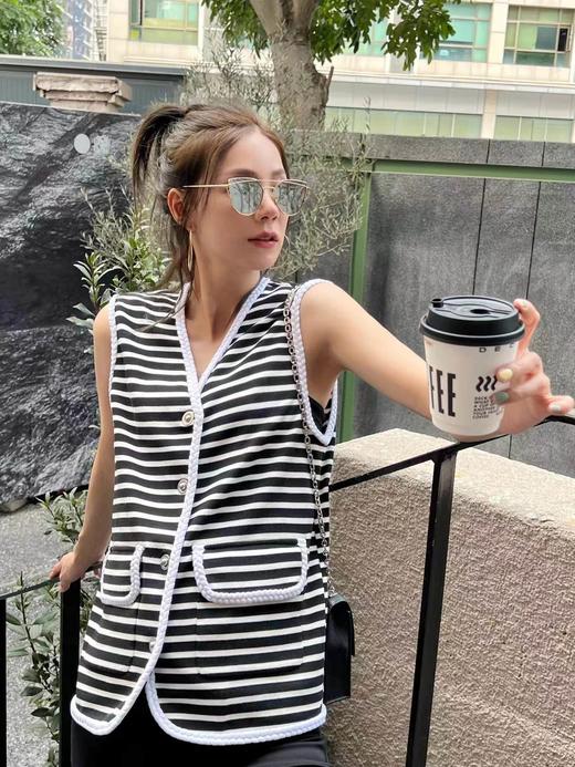 分镜头集成店LOOSINGWHITE春夏新品条纹马甲背心 商品图3