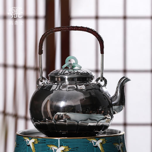 鹤鼎堂闻天系列維镛汤沸錾刻莲瓣花纹(银色)（缺货） 商品图0