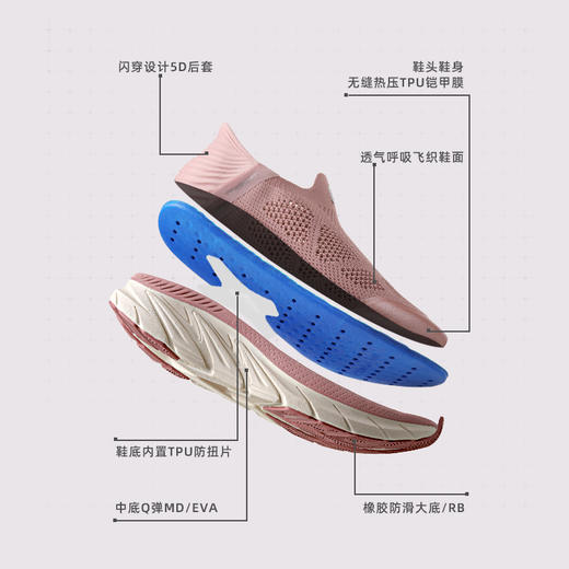 萨拉曼夏季透气软底飞织鞋面不弯腰一脚蹬轻便闪穿健步鞋SLM97095 商品图2