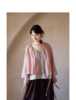 绽放381朵【入蓝系列】色织蓝新中式开襟系带宽松文艺亚麻衬衫 商品缩略图3