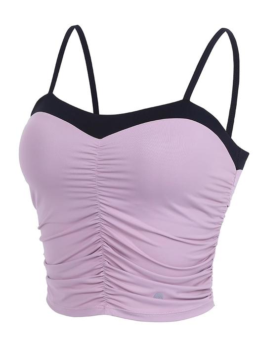 跃牌【周游世界系列】撞色休闲美背女可拆卸收褶运动内衣跑步健.BR1534 商品图4