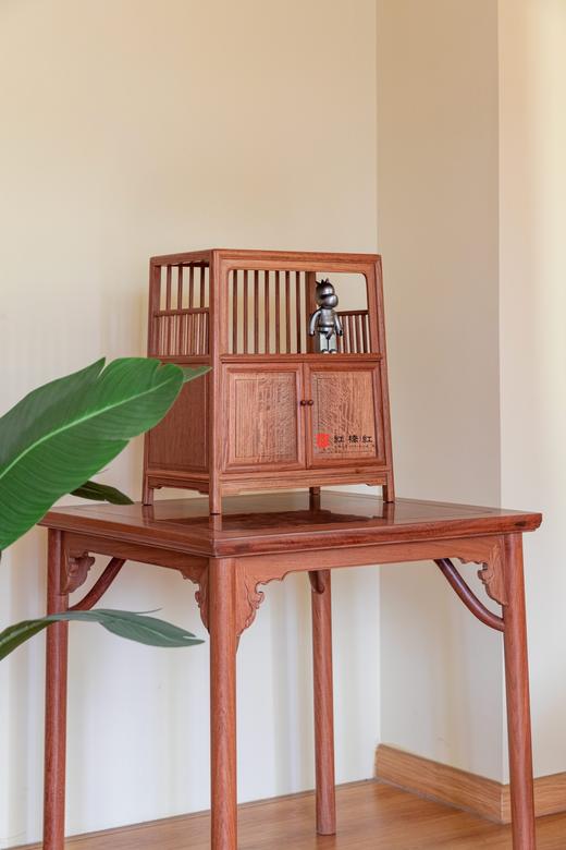 红桥红  家具严选  缅甸花梨(大果紫檀）  【39直棂 小茶水柜】 商品图1