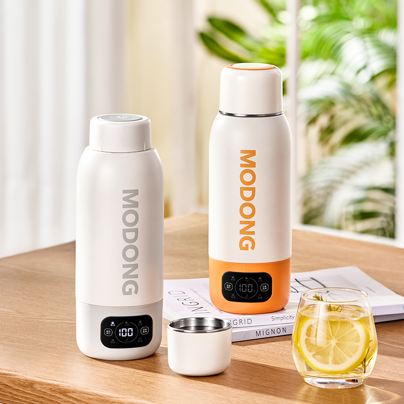 【双盖设计 烧水喝水2合1】摩动便携真空水壶 母婴级316内胆 4段调控 6H保温 600ml大容量 差旅住宿/带娃出行必备