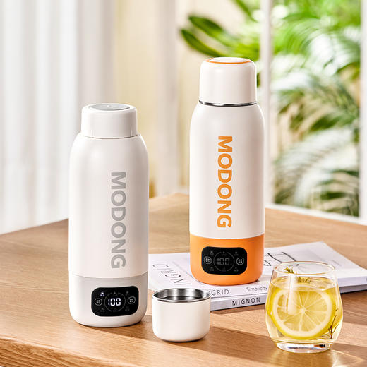 【双盖设计 烧水喝水2合1】摩动便携真空水壶 母婴级316内胆 4段调控 6H保温 600ml大容量 差旅住宿/带娃出行必备 商品图0