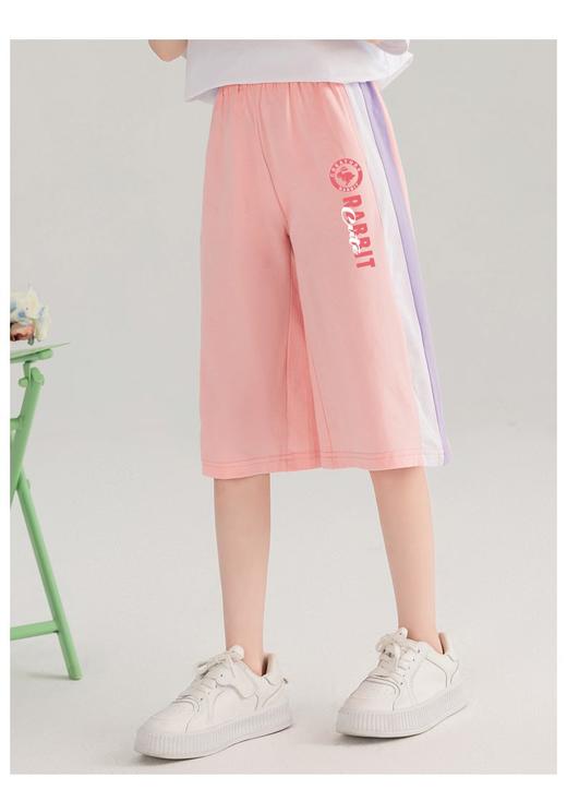 女童七分裤夏季薄款2024新款女孩夏天洋气短裤凉感速干休闲裤 商品图2