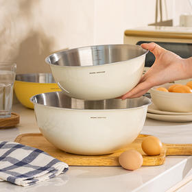 摩登主妇不锈钢沙拉碗大碗家用餐具和面揉面盆凉拌菜料理盆水果碗