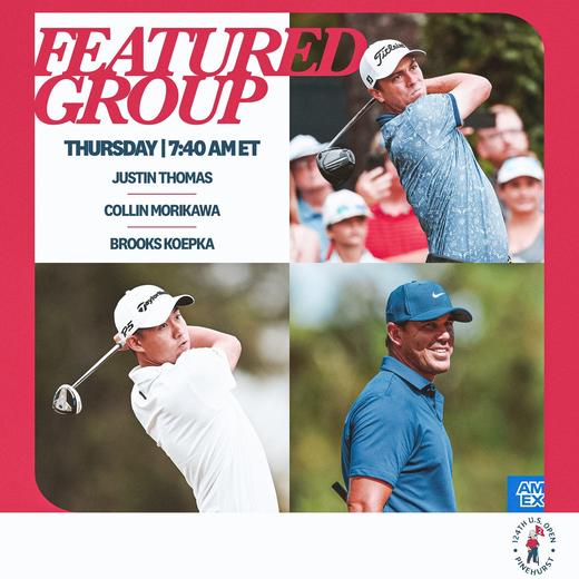 科普卡、托马斯、科林森川｜2024美国公开赛第一轮特色组集锦 商品图0