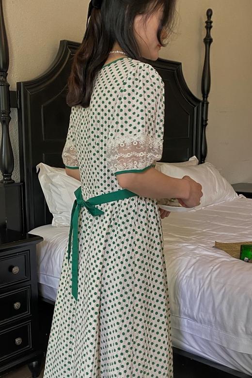 L.Fleuri 波点泡泡袖连衣裙 16195 商品图2