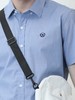 波顿夏季男士短袖高端纯色棉衬衫浅蓝色潮品牌休闲衬衣MS858220 商品缩略图5