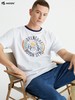 波顿夏季圆领T恤短袖男潮牌潮流百搭纯色印花宽松白色体恤衫MT908222 商品缩略图4