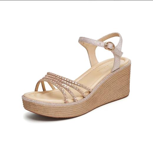 【他她】休闲坡跟凉鞋 商品图1