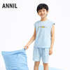 男童背心短裤家居服套装新款夏吸湿透气宽松弹力安奈儿童装JB422058 商品缩略图2