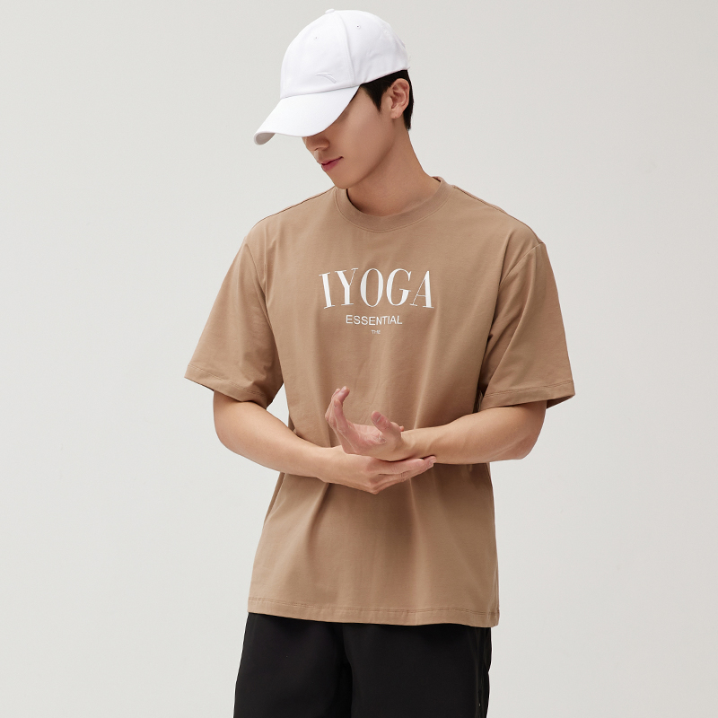 IYOGA  2024  新款简约短袖宽松透气t恤夏季男女款T063