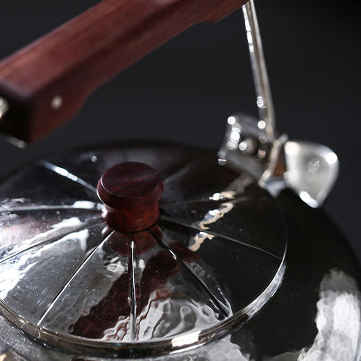 鹤鼎堂闻天系列日月汤沸錾刻牛转新月（银色）（缺货） 商品图2