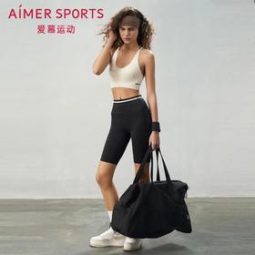 【直发】爱慕内衣女健身瑜伽休闲收腹无前浪五分裤轻舞AS151S71黑色170
