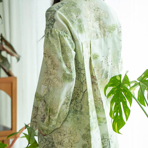 卢瓦尔河谷家居服睡衣女套装纯棉薄款复古风高级感夏季 商品图3