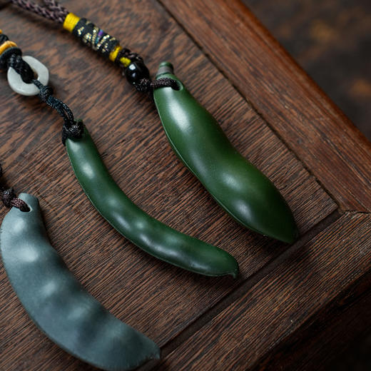 王斌杰紫砂精品扁豆挂饰宜兴紫砂文玩手把件茶桌摆件茶玩可养精美雕塑配饰 商品图5