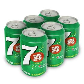 百事七喜柠檬味汽水330ml*24罐