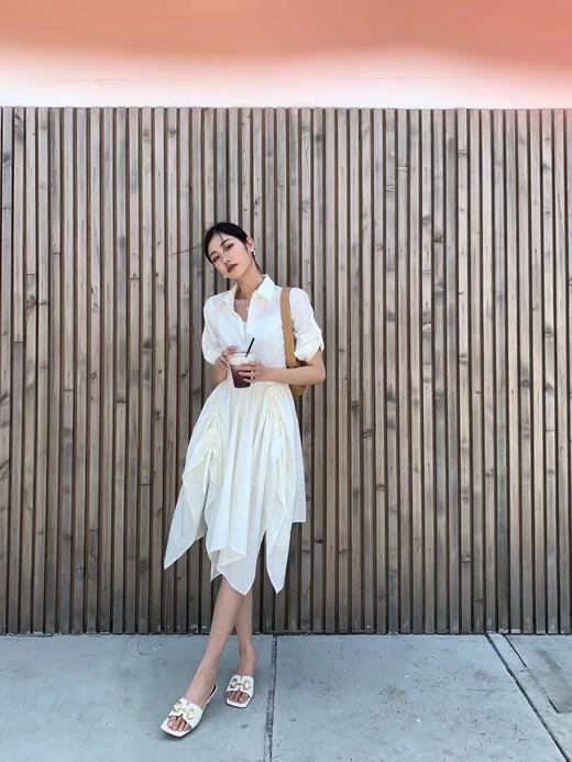 分镜头集成店LOOSINGWHITE春夏新品抽绳衬衫连衣裙 商品图3