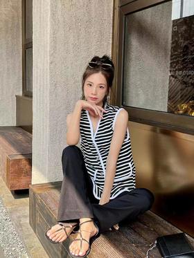 分镜头集成店LOOSINGWHITE春夏新品条纹马甲背心