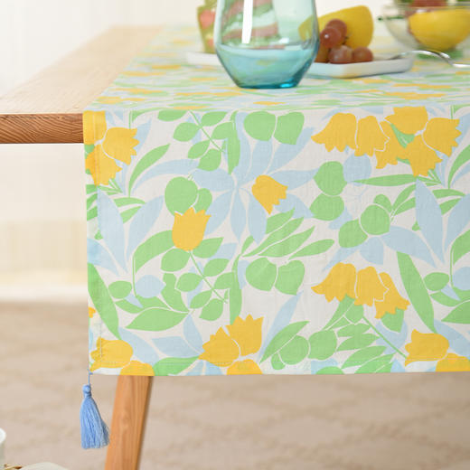 夏日郁金香系列茶旗轻奢高端桌旗茶几田园复古 商品图1