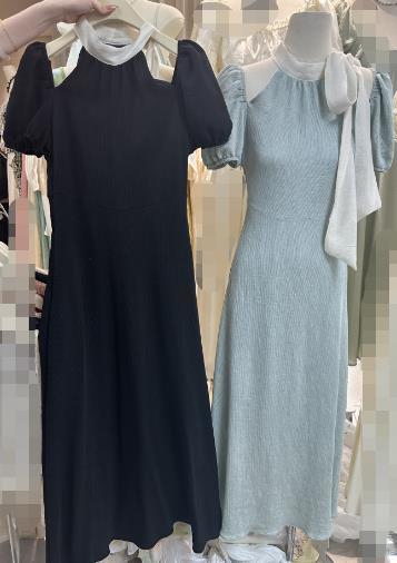 【门店同款】ENJOY夏季法式蝴蝶结绑带连衣裙 158193391 商品图0