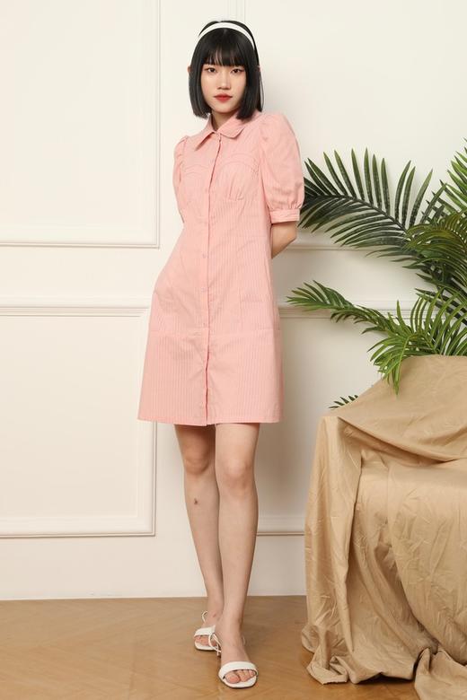 Stay2Weeks 翻领粉色条纹衬衣式连衣裙 16186 商品图2