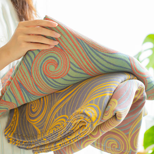 梵高星空系列盖毯棉纱夏季家用午睡空调被 商品图2