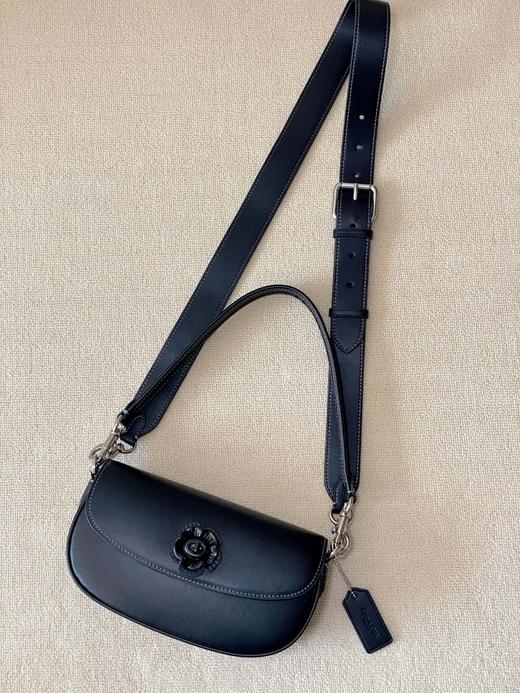 蔻家2024新款包包女山茶花玫瑰单肩斜挎包白月光马鞍包腋下小包 商品图10