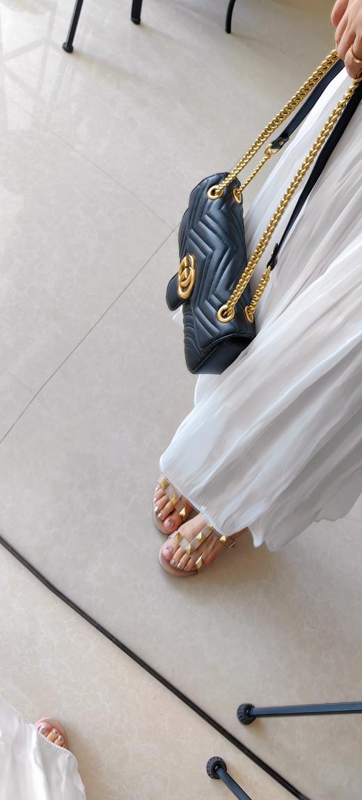 美到神魂颠倒铆钉高跟鞋 小羊皮粗跟百搭凉鞋 商品图5