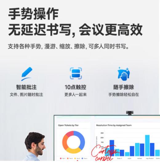 海信（912727）移动智慧屏55X6F触控大屏会议办公大屏会议平板一体机4K高清视频会议电子白板教育一体机 商品图1