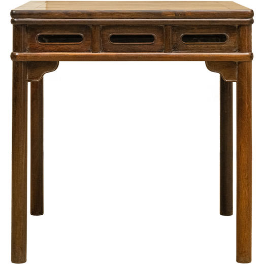 清 红木劈料裹腿鱼门洞方桌 商品图5