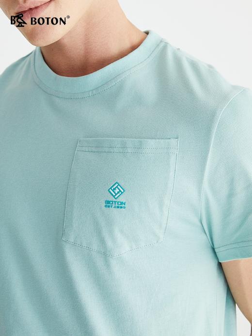 波顿短袖高端t恤男士衫美式半袖潮牌大码纯棉圆领体恤MT909222 商品图5