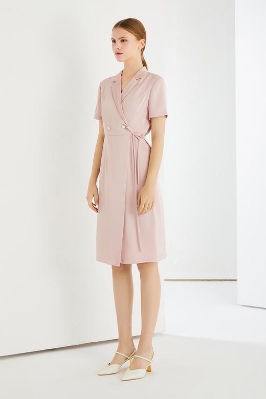 MISICAKOO/茉诗可可 粉色光泽简约连衣裙 13234 商品图0