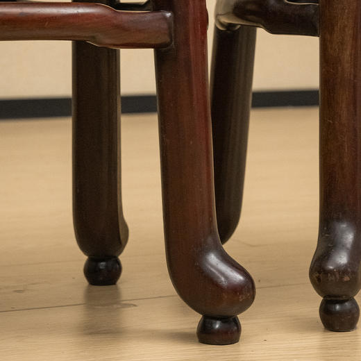 清 红木四足鸭蛋凳成堂（一堂四只） 商品图3