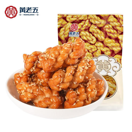 黄老五 休闲零食小麻花酥麻花碎 四川特产解馋小麻花 麻花酥原味408g 商品图0