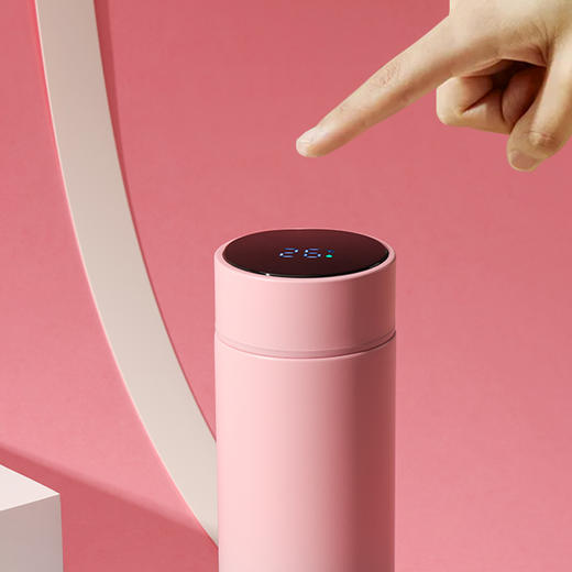 康宁 数显保温杯500ml WK-BH50J55C-JY-KZ 雅蓝粉 商品图2