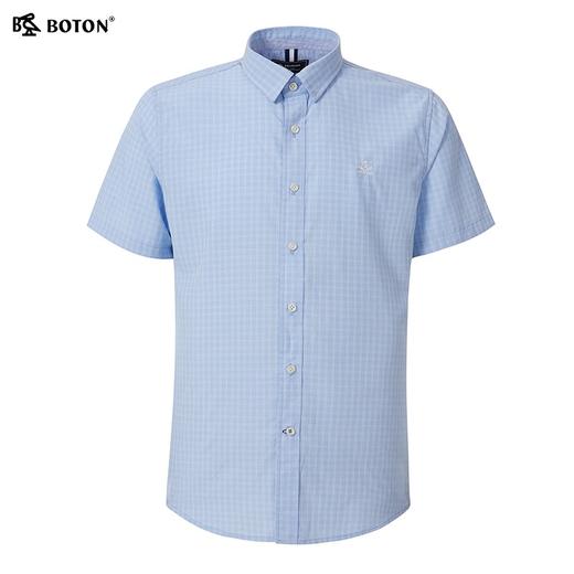 波顿短袖格子衬衫男夏装商务休闲衬衣百搭宽松半袖上衣MS880222 商品图5