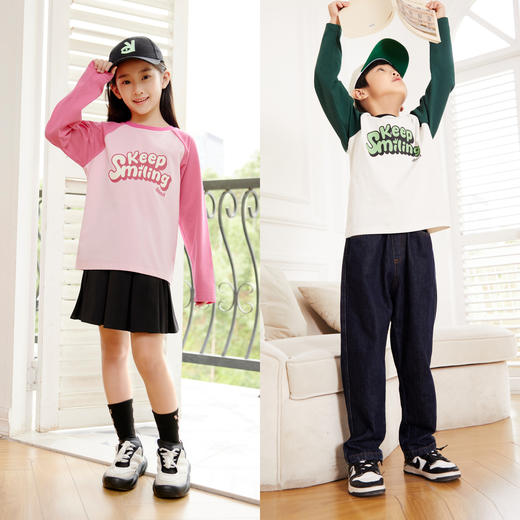 男童女童圆领长袖针织衫秋季新款安奈儿童装EM431593 商品图5