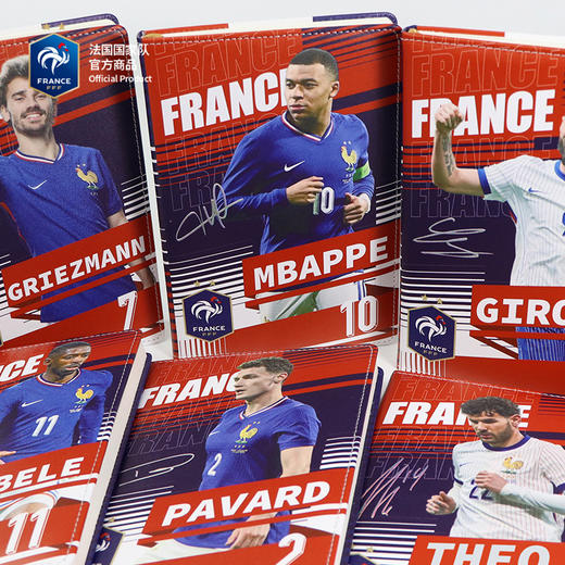【官方正版】法国国家队|球员笔记本肖像记事本欧洲杯款姆巴佩周边 商品图1