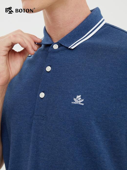 波顿男装保罗polo衫短袖夏季商务休闲翻领t恤针织纯棉高级感上衣MT897222 商品图3