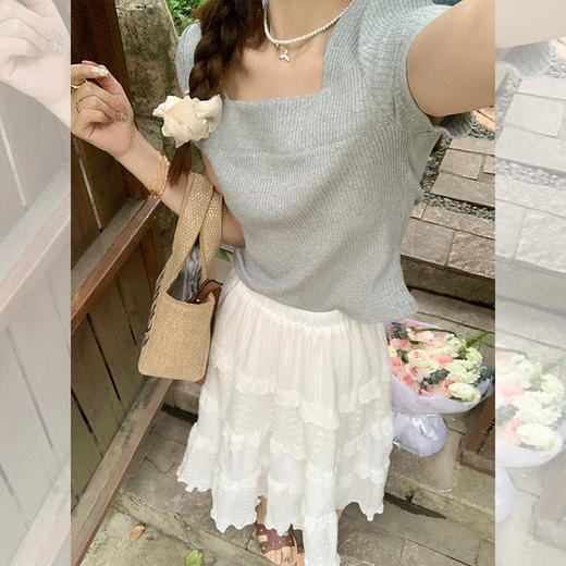 <曾小咸推荐>【出挑日常】三色方领T恤 商品图3