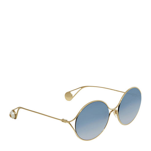 GUCCI 古驰 女士蓝色渐变圆形太阳镜 商品图1